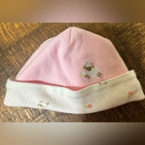 Gymboree 0-3 months Girls Pink Lamb Baby Hat